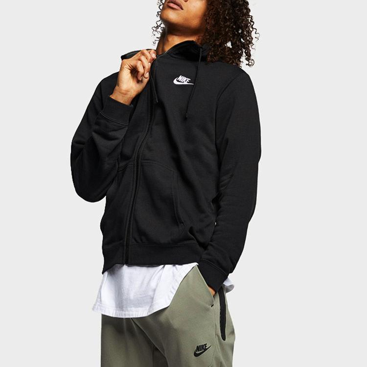 Nike Sportswear Solid Hoodie Jacket Men Outerwear Black 804392-010