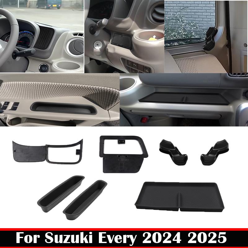 FOR SUZUKI EVERY 2024 2025 Interior Accessories ABS Central Control Privacy front door Storage Box tray Antenna protection cover