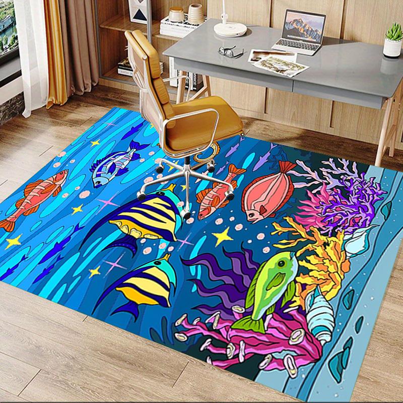 1pc sea life oceanic Carpet Anti Slip Polyester Floor Mat for office.Bedroom
