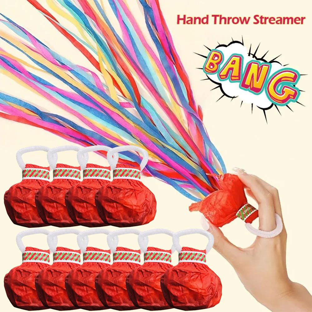 Konfetti Handwurf Band Requisiten Luftschlangen Atmosphäre Requisiten Papierknaller Popper Zufällige Farbe Papier, Geeignet für Partys, Geburtstage und Feiertage