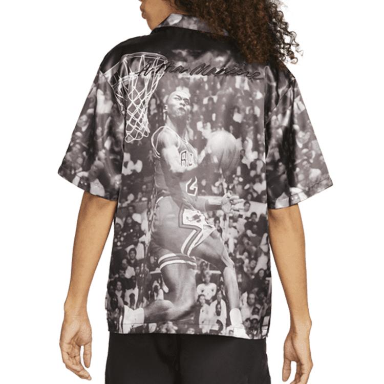 Jordan X A Ma Maniére Collaborative Full Print Character And Letter Short Sleeve Shirt Men Tops Multicolor DJ9761-010