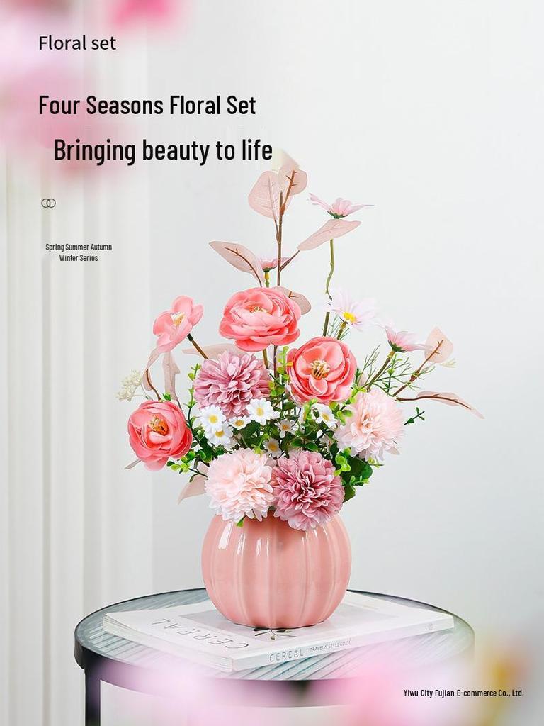 Nordic Faux Floral Arrangement for Home Dining Table Decor