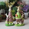 Statue Figurines Animal Sculpture Ornament Standing Bunny Craft for Gift Wedding Bedroom Garden