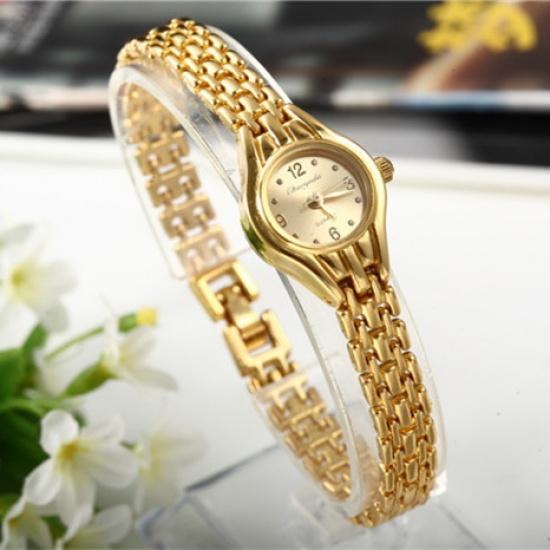 

Женские часы-браслет Mujer Golden Relojes с маленьким циферблатом, кварцевые популярные наручные часы для отдыха, женские элегантные часы Relogio