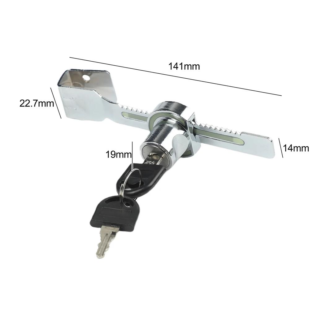 Non-Slip Lock Sliding Glass Door Lock Long-Lasting Reliability Low-Light Positioning Screw-Mounted Installation