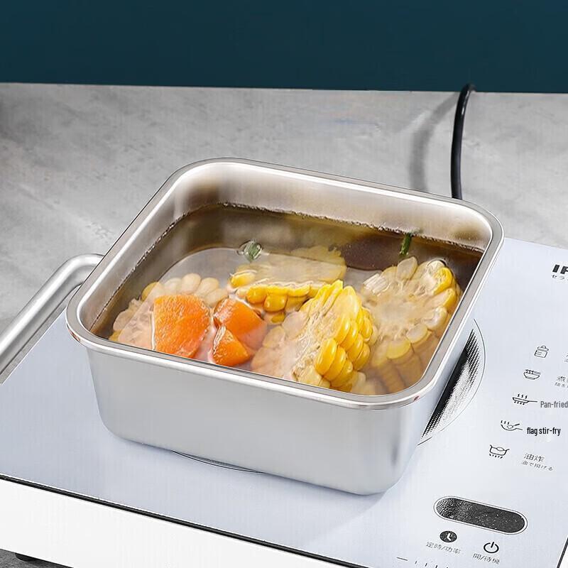 ZISIZ Stainless Steel Food Storage Container Set (3 X 1800ML)