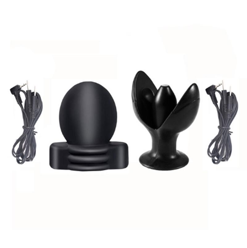 Electro Shock Glans Trainer Massage Cup Men Delay Training Masturbator  Electric Stimulator Anal Plug With Vibrator Sex Toys