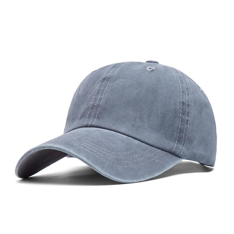 Casquette de baseball unisexe en denim délavé vieilli à bec de canard pour toutes les saisons