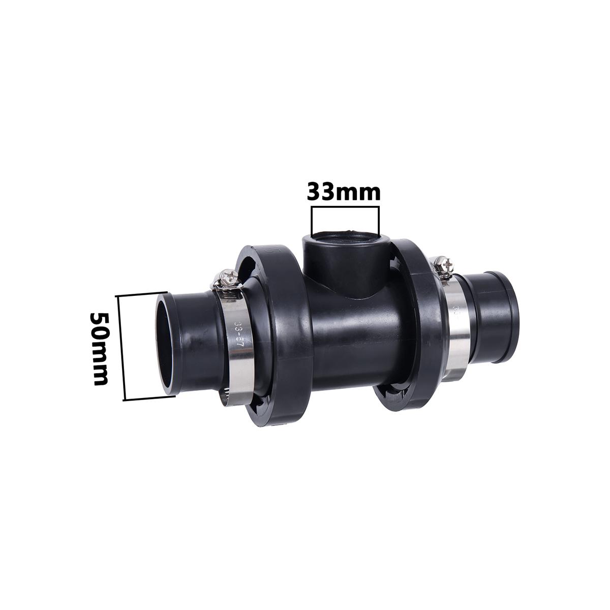 

1 BSP Female Thread to 2 Water Hose Quick-release 3-way Joint With Fixed Clip Garden Agriculture Irrigation Tripod Fitting 1Pc (as the picture,2 Inch)