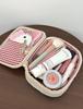 Strawberry Plush Makeup Bag: Large Capacity Travel Essential for Women