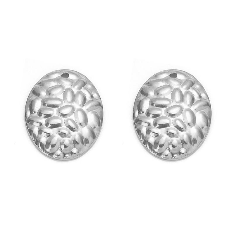 10Pcs/Lot Stainless Steel Earring Pendant Steel Gold Stripe Multi Size Style Pendant Diy Fashion Earhook Necklace Accessories