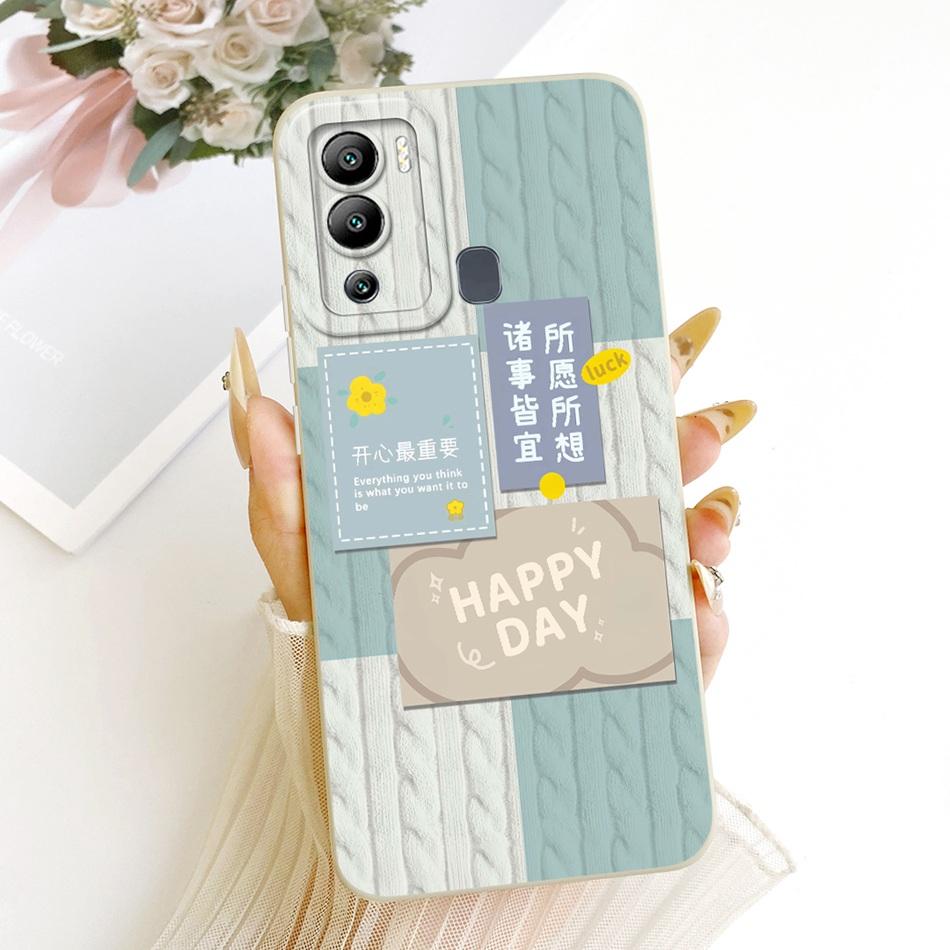 For Infinix Hot 12i 12 Play Fashion Dusk Beach Painting Phone Case For Infinix Hot12i Hot 12Play Soft Silicone Covers Bumpers