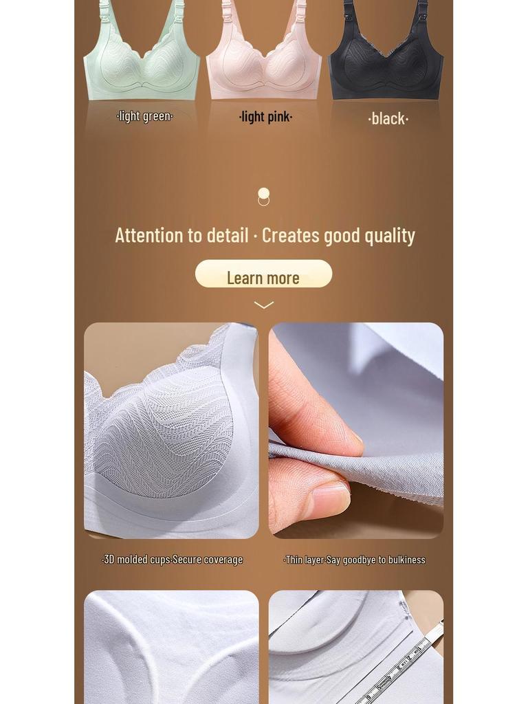 Sömlös amnings-bh för gravida - Mot sidofett, Mot häng, Postpartum, Stor storlek