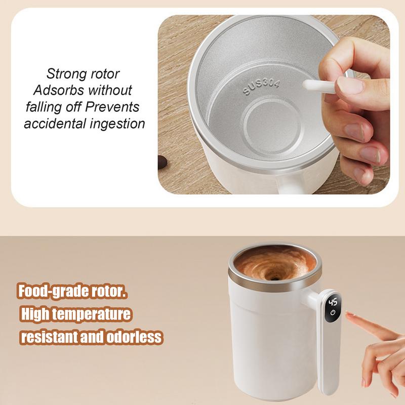 Tasse à Mélange Automatique Rechargeable Mélangeur Magnétique Électrique Portable Tasse à Café Intelligente Tasse à Café en Acier Inoxydable