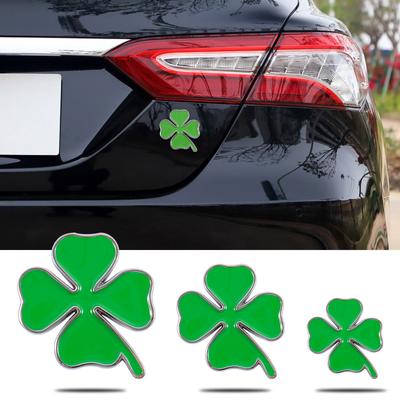 1 X Metal Four Leaf Clover Logo Emblem Car Sticker Badge Decal