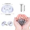 150Pcs Cutting Board Feet Bumper Screw On Rubber Feet with Screws Nonslip Round Chair Leg Caps Feet Pad Enduring