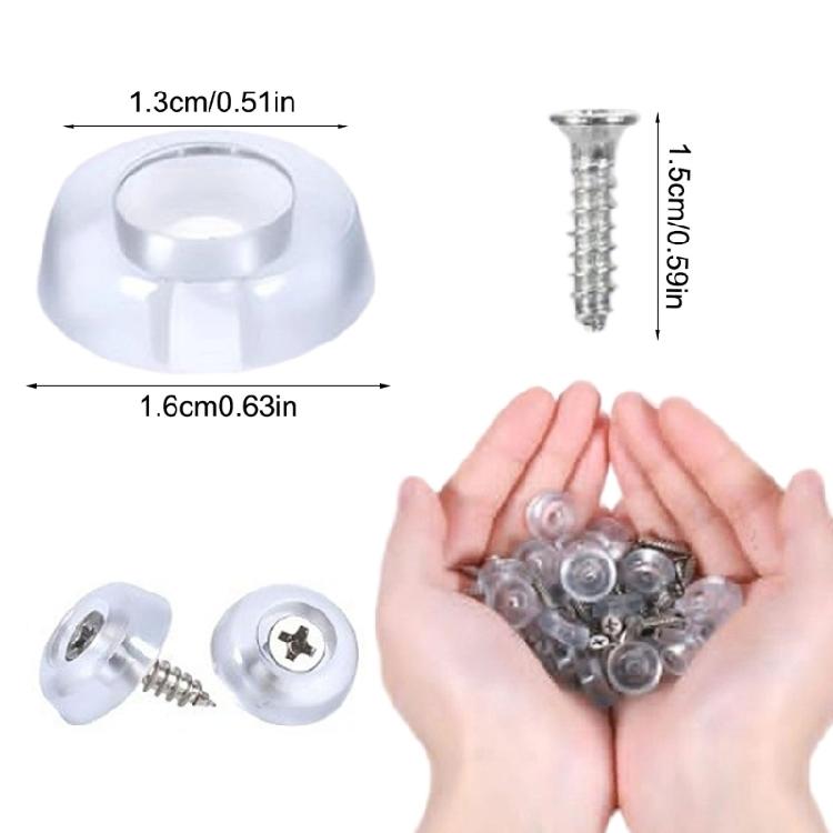 150Pcs Cutting Board Feet Bumper Screw On Rubber Feet with Screws Nonslip Round Chair Leg Caps Feet Pad Enduring