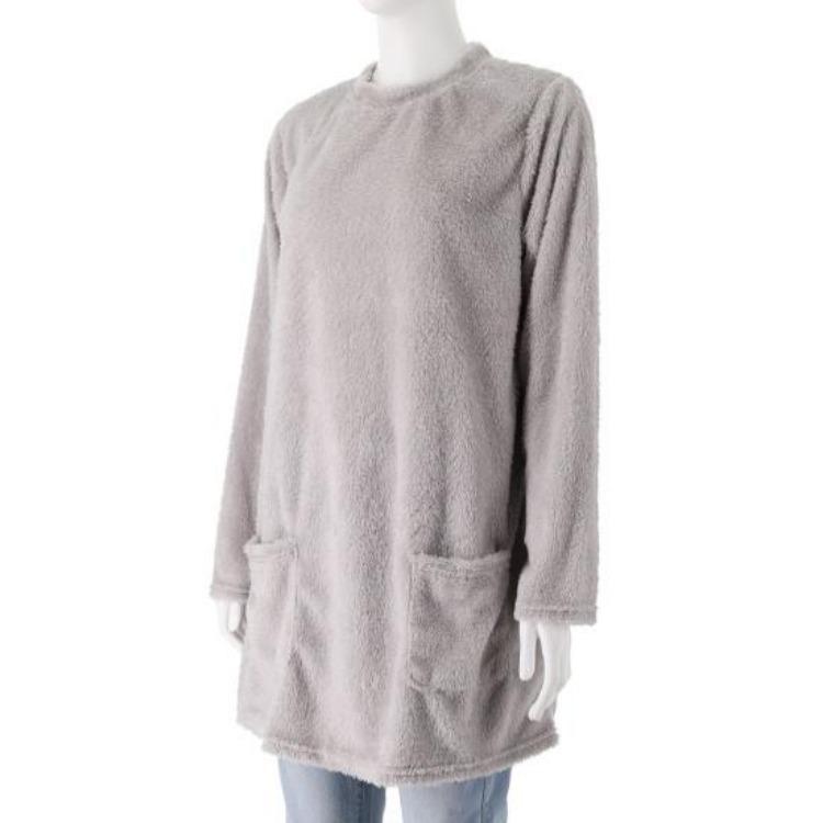Warm Winter Hoodie Jacket Stylish Women Mid-length Fleece Shearling Thickened Solid Color Pocket Outwear