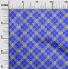 oneOone Cotton Flex Medium Blue Fabric Check Sewing Fabric By The Yard Printed Diy Clothing Sewing Supplies 40 Inch