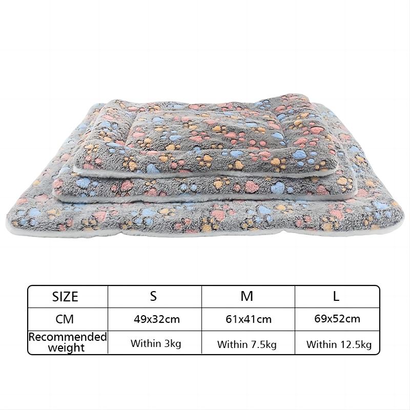 

Pet Mats Flannel Thickened Dog Bed Mat Soft Pet Sleeping Mat for Dogs Cats Winter Warm Pet Blanket 49x32cm коричневый
