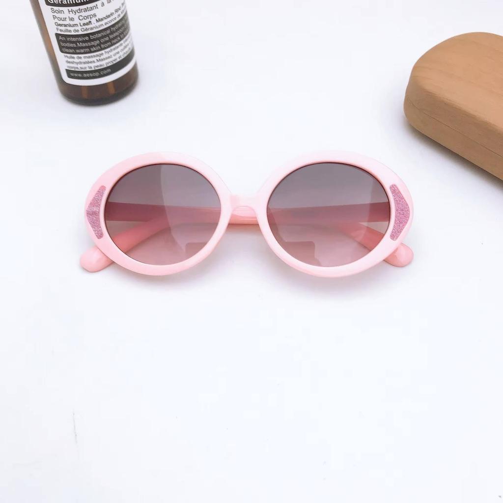 2026 Fashion kid Outdoor Photography Beach Sun Protection Baby Sunglasses New Children's Cute Round Frame Painted Trendy