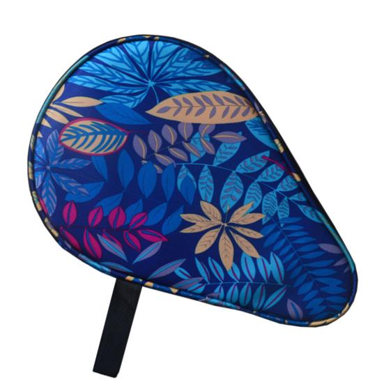 Table Tennis Racket Bag Exquisite Pattern Zipper Closure Anti-scratch Dustproof with Pocket Protective