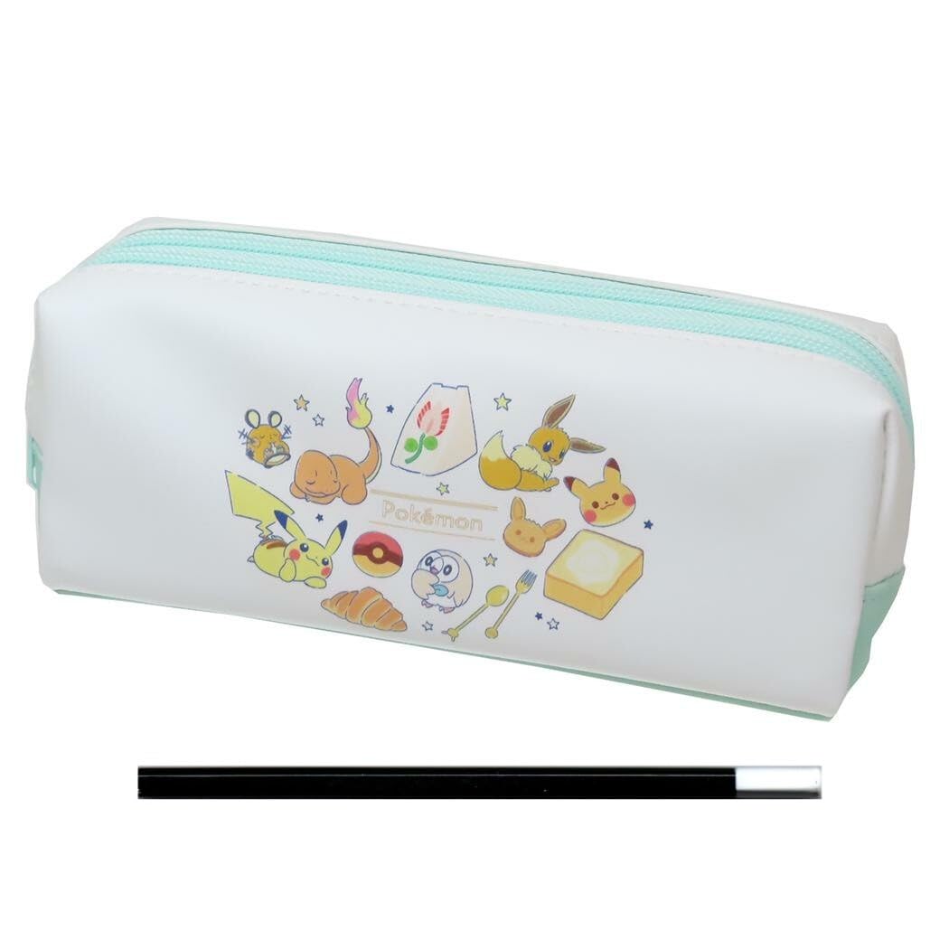 

Twin Zipper Pencil Pen Accessory LOVE TO EAT Set Case, Pouch, Case, (Pencil Case, Pencils)
