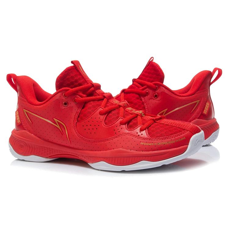 New LiNing Halberd III LITE Low-Top Casual Badminton Shoes Flame Red AYTR021-4