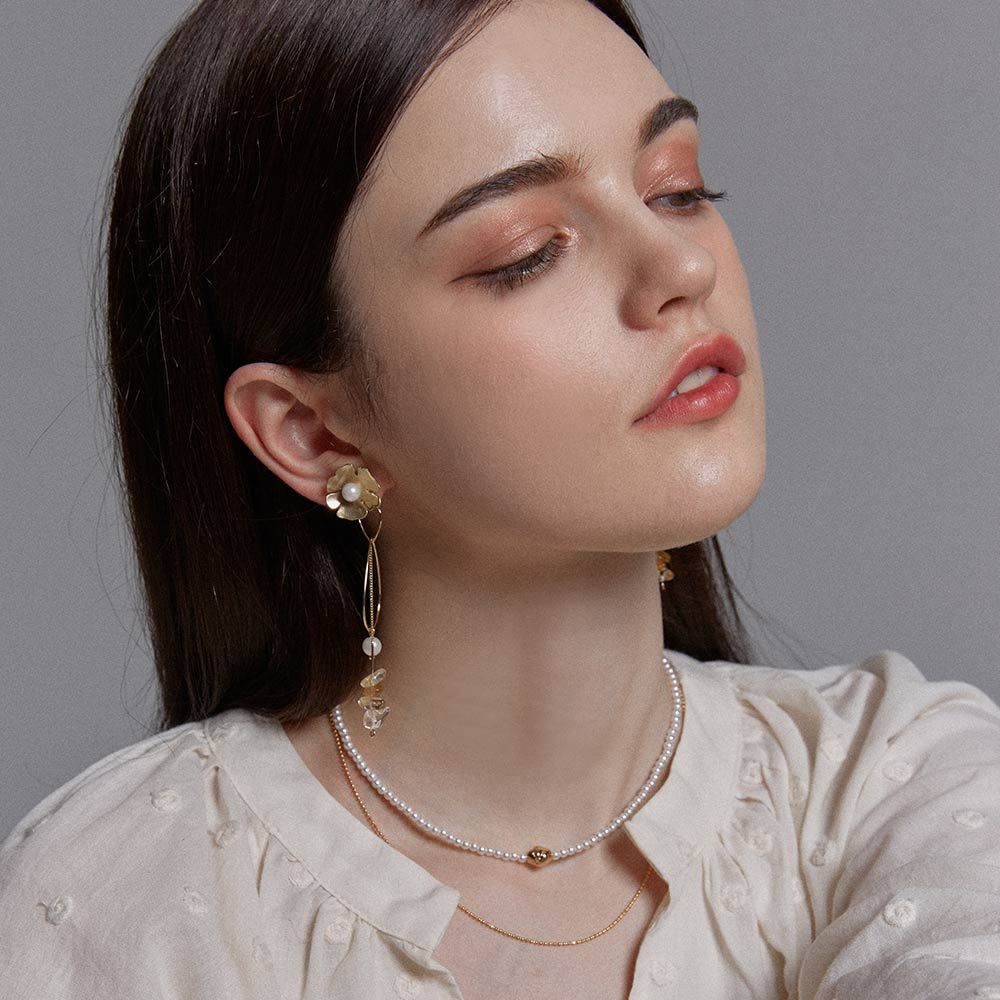 Koi Pearl Layered Necklace Pearl