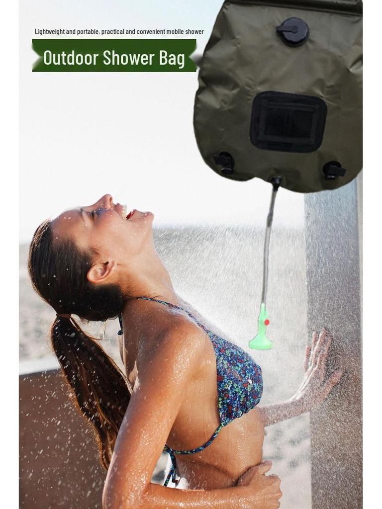 Portable Solar Shower Bag for Outdoor Camping and Self-Driving Tours - Hot Water Storage Solution