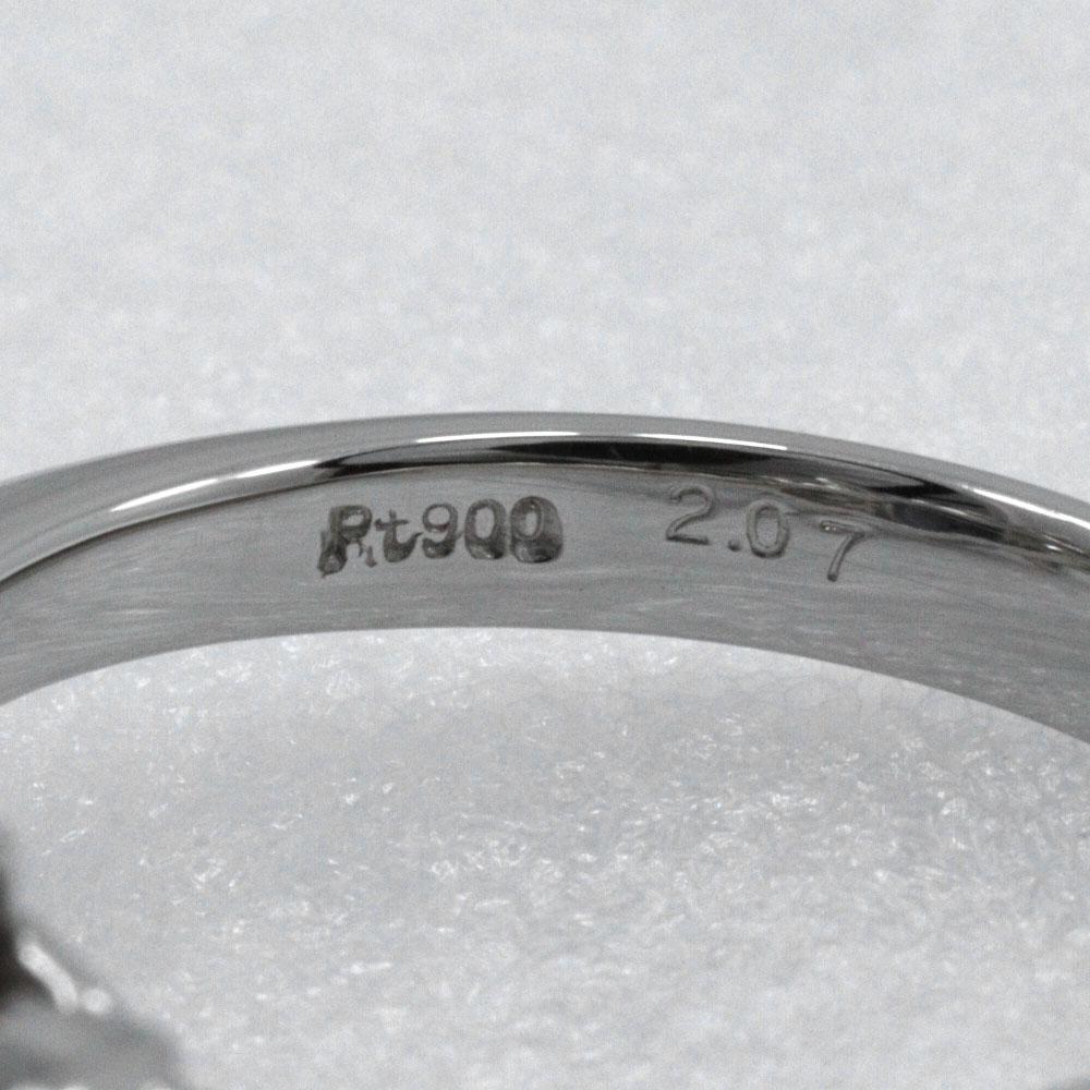 Ring Pt900Platinum/sapphire/diamond #6.2(US Size) 6.4g Women Used