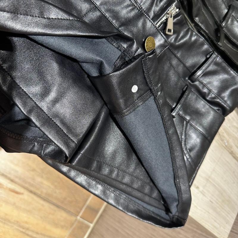Sexy Black Pu Leather Short Skirt Women's Autumn Winter Tight Gothic Low Waist Skirt Street Fashion Y2K Hot Girl Outfit