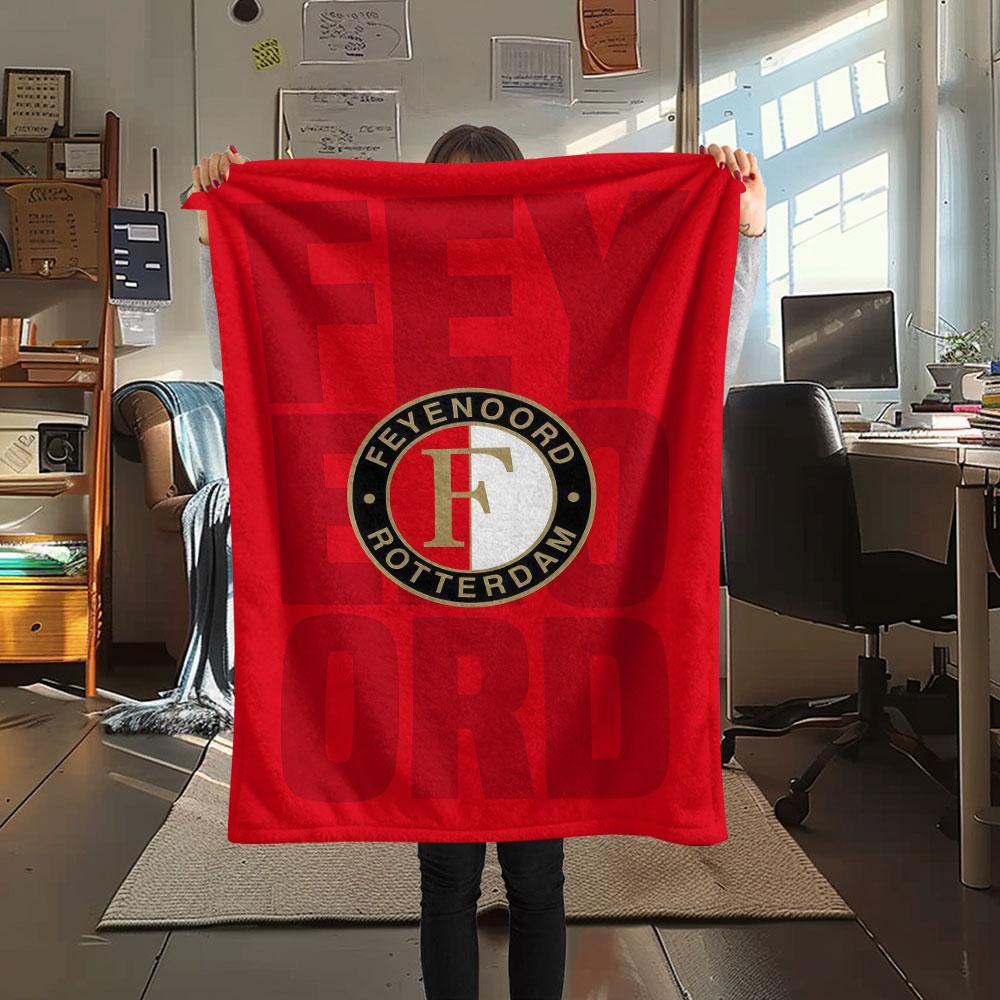1PC Feyenoord Patterned Flannel Blanket Suitable For All Seasons for Home Decor Warmth and Comfort Gifts Holiday Present