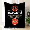 Bacardi Limited 150° Anniversario Decanter PipistrelloCoperta Plaid in Flanella per Divano, Letto, Viaggio, Campeggio, Ufficio, Divano, Sedia e Letto Gi