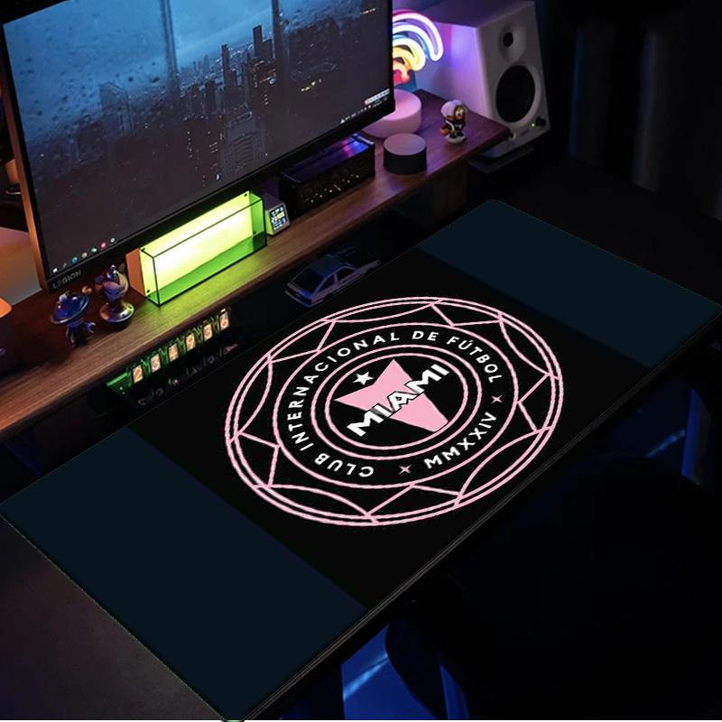 Inter Miami Fc Crest mouse pad, rubber base, esports desk mat, mouse pad for gamers and office use, gaming desk , easy to clean mat