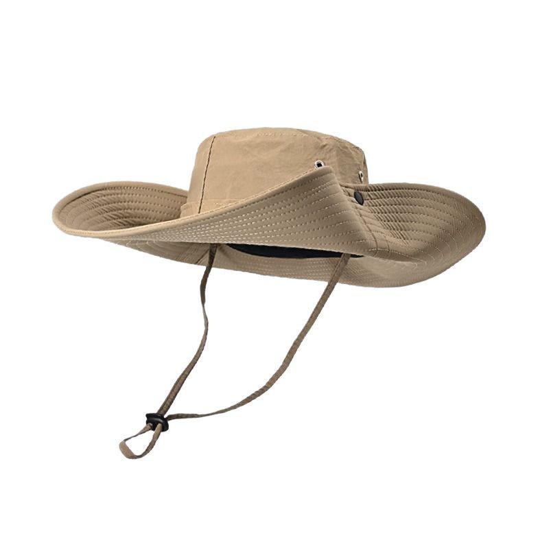 UV Protection Denim Sun Hat - Unisex Outdoor Hiking & Fishing Bucket Hat with Large Brim.