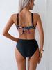 2026 European & American Sexy Floral High-Waisted Bikini for Women - Push-Up Swimwear, Hot Seller