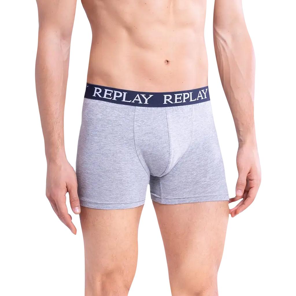 Replay Mens Melange Boxer Shorts (Pack of 2)