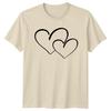 Simple Line Art Hearts Valentines TShirt Minimalist Aesthetic Love Couple