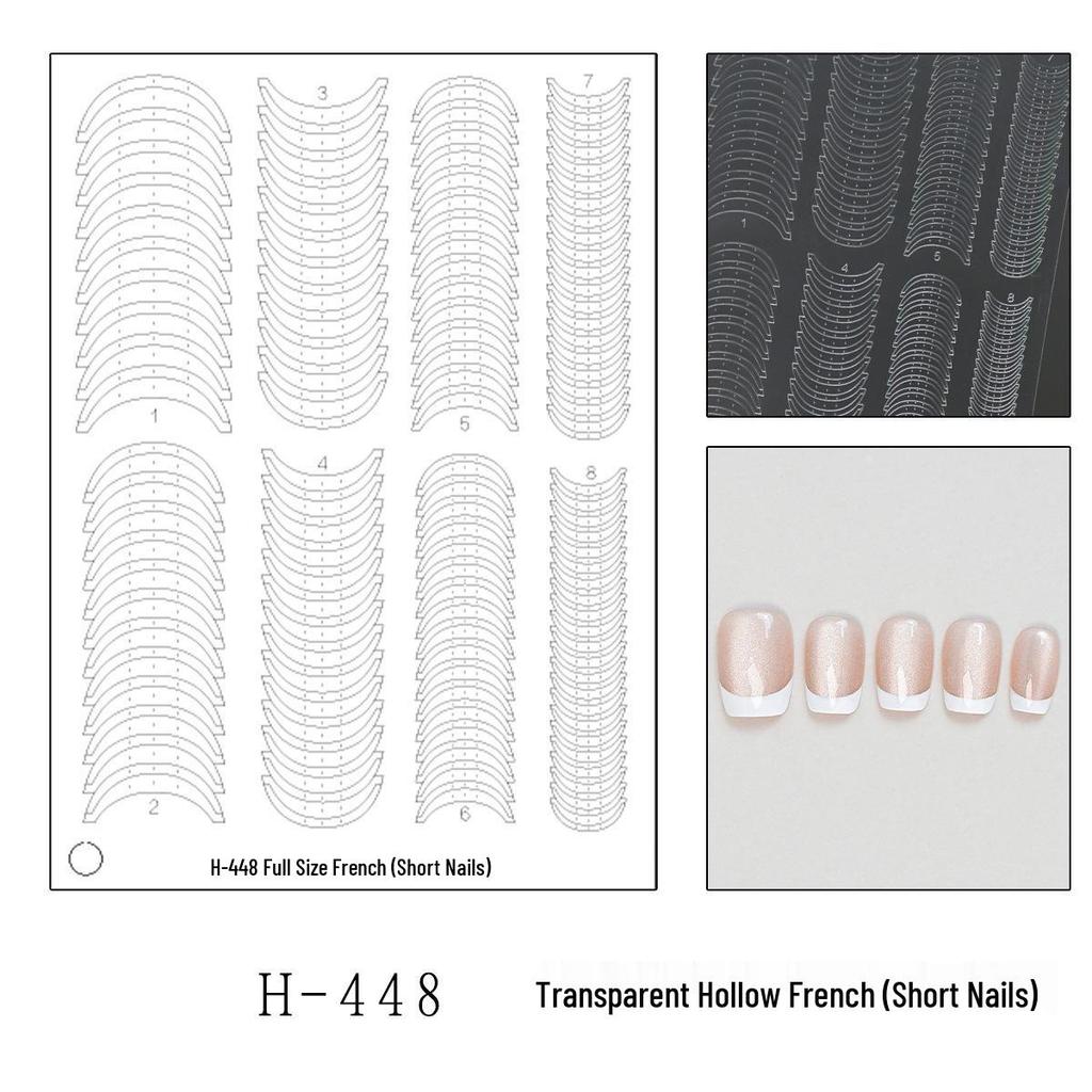 French Lace Nail Art Sticker Refill - No Curling, Multi-use, Adherent Guide Stickers for Pat-Pat Spray Painting.