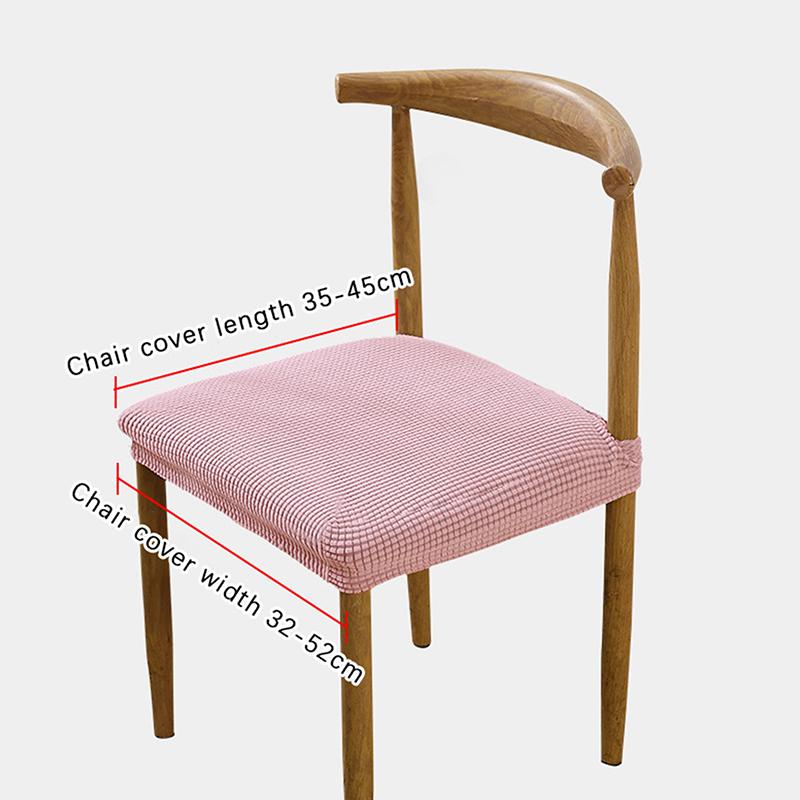 Stretch Chair Seat Covers Chairs Removable Washable Anti-Dust Upholstered Dining Room Seats Protector Cushion Slipcovers&