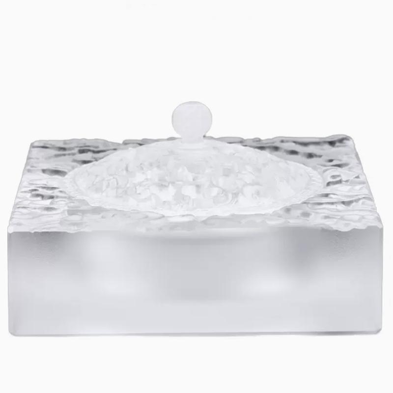 

Square Sky Blue Incense Burner Home Tea Ceremony Yoga Office Decoration Pieces Incense Seal for Buddha Glass Incense Burner