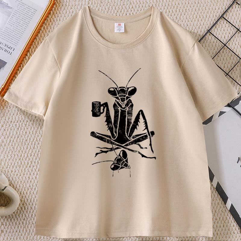 Coffee Praying Unisextis TShirt Funny Graphic Tees Unisex T Shirt Summer Short Sleeve Comfortable Cotton Tees Male Clothing