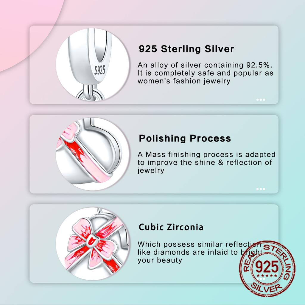 copper Heart Shape Gift Box Openable Colored Zircon Pendant Charm Compatible With Authentic Charm Bead Charms Bracelets Women Do It Yourself Jewellery