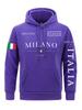 Flag Of Italy Men Hoodie Milan City Hoodies 3d Print Hoody For Man Casual Spring Autumn Clothing Top