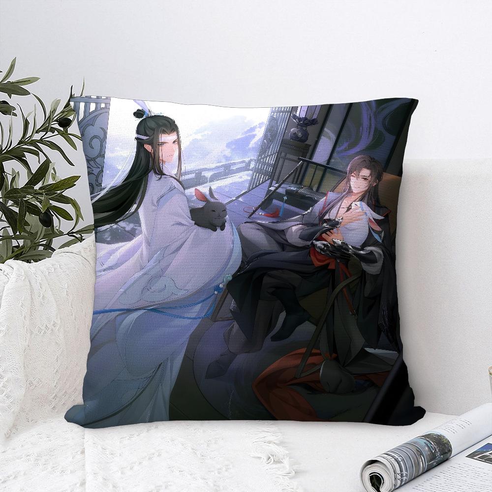 M-Mo Dao Zu Shi Anime Pillow Case Sofa Decorative Home Double-sided Print Plush Square Throw Pillow Covers Cushion Decor Cover