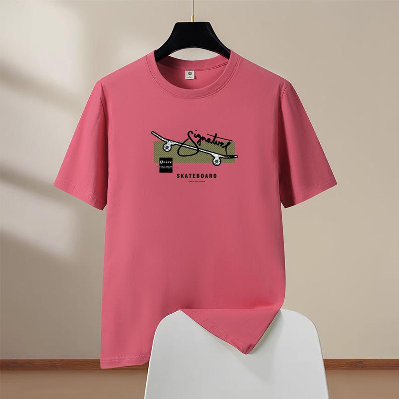 

Летние мужские футболки для скейтбординга с креативным принтом, мужские свободные футболки с короткими рукавами для пар, повседневные футболки больших размеров, спортивные футболки 6XL розы красного