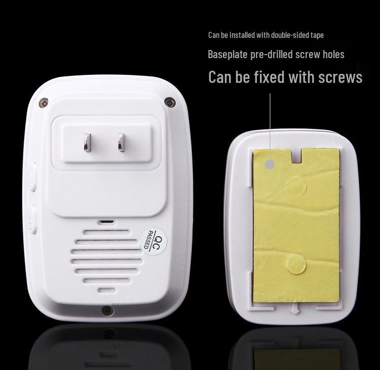 A10 Wireless Doorbell with AC Digital Music, Long-Range Remote, and Elderly Call Pager.