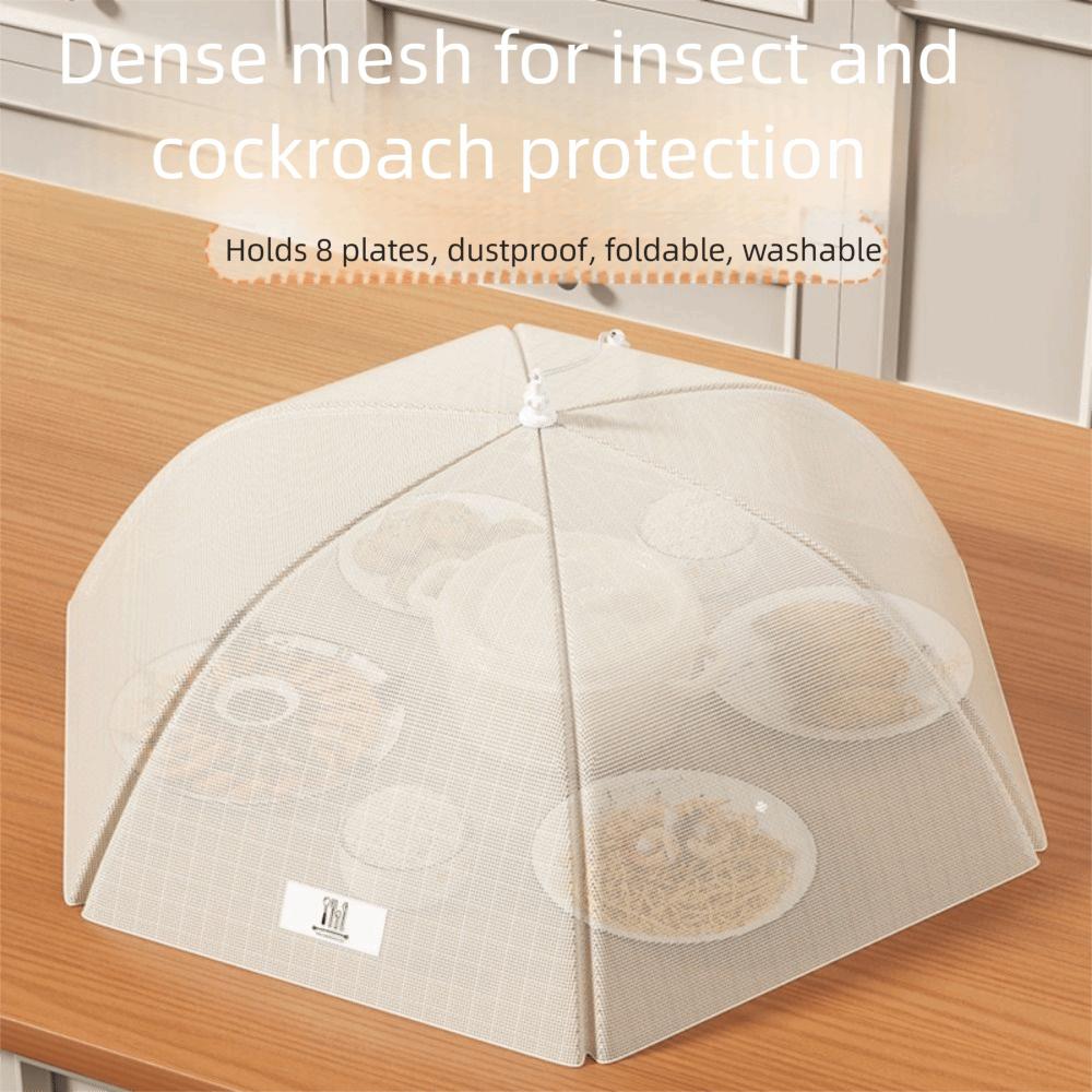 Breathable Mesh Dish Cover Washable Anti-fly Umbrella Tent Foldable Food Cover  Outdoor