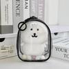 10cm Transparent PVC Bear & Hamster Doll Stroller Bag: Dustproof Outdoor Storage & Display